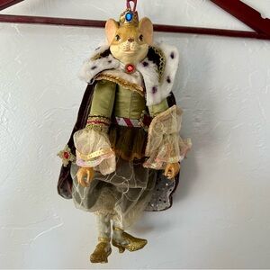 Katherine’s Collection/Wayne Kleski Royal Mouse Crown/Cape- 14” vintage doll
